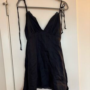 Crescent Black Mini Dress